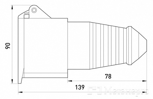 p012018 Силовая розетка переносная e.socket.pro.5.16, 5п., 380В, 16А (215) - Метэнерго