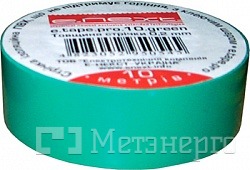 p0450010 Изолента e.tape.pro.20.green из самозатухающего ПВХ, зелена (20м) - Метэнерго