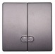 ins0020024 Клавіша e.lux.11881L.pn.l.anthracite.shrink подвійна "антрацит" з підсвіткою (запаяна в п/е) - Метенерго