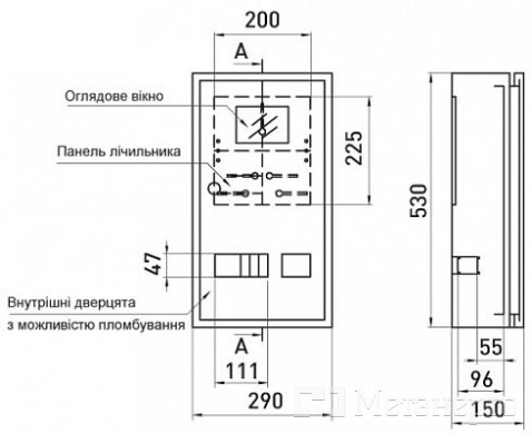 p0100225 Корпус обліку металевий e.mbox.pro.n.f3.9z IP54 навісний під 3ф лічильник, 9 мод. з замком, з внутр.дверцятами під опломб. - Метенерго p0100225 Корпус обліку металевий e.mbox.pro.n.f3.9z IP54 навісний під 3ф лічильник, 9 мод. з замком, з внутр.дверцятами під опломб. - Метенерго