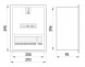s0100068 Шкаф распределительный e.mbox.stand.w.f1.12.z.e под однофазный электронный счетчик+ 12 мод. встраиваемый замком - Метэнерго