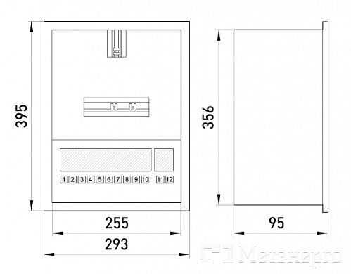 s0100068 Шкаф распределительный e.mbox.stand.w.f1.12.z.e под однофазный электронный счетчик+ 12 мод. встраиваемый замком - Метэнерго s0100068 Шкаф распределительный e.mbox.stand.w.f1.12.z.e под однофазный электронный счетчик+ 12 мод. встраиваемый замком - Метэнерго