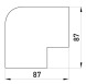 s2033016 Зовнішній кут e.trunking.blend.out.stand.60.60 для короба 60х60мм - Метенерго