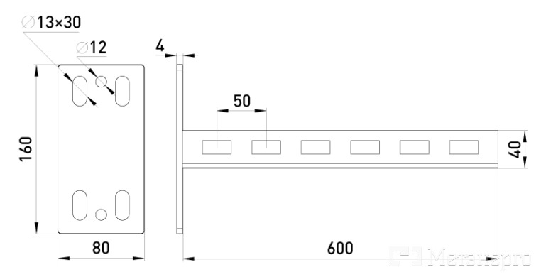 AT-T80-60 T станина стельова 600 мм - Метенерго AT-T80-60 T станина стельова 600 мм - Метенерго