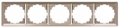 ins0040063 Рамка e.lux.10104L.5.fr.nickel 5-местная , "никель" - Метэнерго
