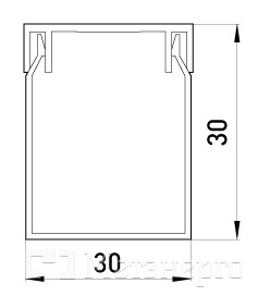 s13033006 Короб пластиковый перфорированный e.trunking.perf.stand.30.30, 30х30мм, 2м - Метэнерго