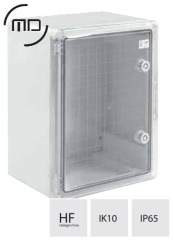 MD9024 Шкаф ударопрочный ABS 300X400X220 МП с прозрачной дверцей - Метэнерго