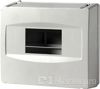 CSU1035 Корпус пластиковий 8-модульний e.plbox.stand.08, без дверцят - Метенерго