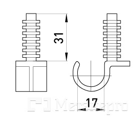 s13035006 Хомут-клипса e.pipe.uni.clip.stand.18 для трубы д.18 универсальная с дюбелем - Метэнерго s13035006 Хомут-клипса e.pipe.uni.clip.stand.18 для трубы д.18 универсальная с дюбелем - Метэнерго
