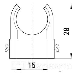 s12035001 S-образная клипса e.pipe.s.clip.stand.16 для труб d16мм - Метэнерго s12035001 S-образная клипса e.pipe.s.clip.stand.16 для труб d16мм - Метэнерго
