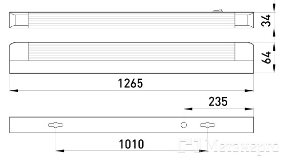 l001056 Светильник люминесцентный e.lum.ch.1304.1.36 с электронным балластом с лампой Т8 - Метэнерго