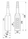 s007010 Тельферний пост e.cs.stand.xac.a.4713.3, чотирикнопковий з кнопкою стоп - Метенерго