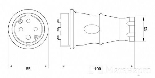 s9100035 Силовая вилка переносная каучуковая e.plug.rubber.060.16, 4п., 16А - Метэнерго s9100035 Силовая вилка переносная каучуковая e.plug.rubber.060.16, 4п., 16А - Метэнерго