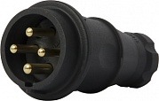 s9100035 Силовая вилка переносная каучуковая e.plug.rubber.060.16, 4п., 16А - Метэнерго s9100035 Силовая вилка переносная каучуковая e.plug.rubber.060.16, 4п., 16А - Метэнерго