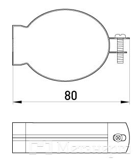 i0470005 Кріплення металеве e.industrial.pipe.clip.hang.1-1/2" для підвіски труб - Метенерго