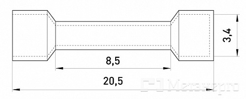 s4036036 Гільза з'єднувальна ізольована e.splice.stand.rvt.5.red 4-6 кв.мм, червона - Метенерго s4036036 Гільза з