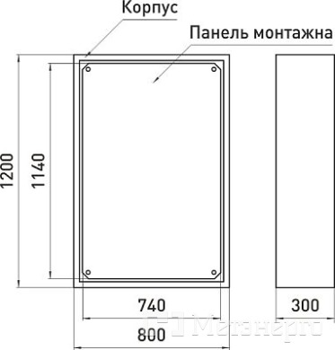 s0100251 Корпус металевий e.mbox.pro.p.120.80.30z IP54 з монтажною панеллю (1200х800х300) - Метенерго s0100251 Корпус металевий e.mbox.pro.p.120.80.30z IP54 з монтажною панеллю (1200х800х300) - Метенерго