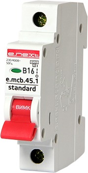 s001013 Модульный автоматический выключатель e.mcb.stand.45.1.B50, 1p, 50A, B, 4,5 кA - Метэнерго