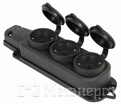 s9100027 Розетка потрійна с захистною кришкою каучукова e.socket.rubber.029.3.16, з з/к, 16А - Метенерго s9100027 Розетка потрійна с захистною кришкою каучукова e.socket.rubber.029.3.16, з з/к, 16А - Метенерго