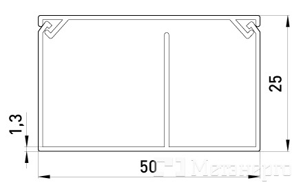 s14033001 Короб пластиковый c перегородкой e.trunking.clapb.01.stand.50.25, 50х25мм, 2м - Метэнерго s14033001 Короб пластиковый c перегородкой e.trunking.clapb.01.stand.50.25, 50х25мм, 2м - Метэнерго