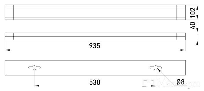l001020 Светильник люминесцентный с электронным балластом e.lum.99003.1.30 1х30W - Метэнерго l001020 Светильник люминесцентный с электронным балластом e.lum.99003.1.30 1х30W - Метэнерго