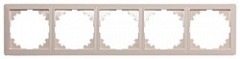 ins0030062 Рамка e.lux.10104L.5.fr.ivory.hang 5-местная, "слоновая кость" (в промоупаковке) - Метэнерго