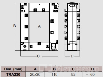 TA23050C200 Трансформаторы з разъемным сердечником TRA230 20,5x30,5 200/5А (кл.0.5=1,5 ВА) - Метэнерго