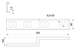415-8AP-L Левосторонняя редукция стандартная 150х80 мм - Метэнерго