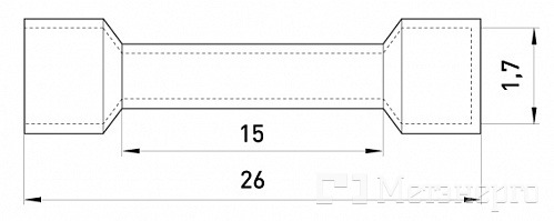 s4036007 Гільза з'єднувальна ізольована e.splice.stand.bv.1.orange 0,5-1,5 кв.мм, помаранчева - Метенерго s4036007 Гільза з
