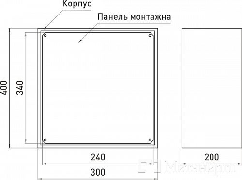 s0100233 Корпус металлический e.mbox.pro.p.40.30.20z IP31 с монтажной панелью (400х300х200) - Метэнерго s0100233 Корпус металлический e.mbox.pro.p.40.30.20z IP31 с монтажной панелью (400х300х200) - Метэнерго