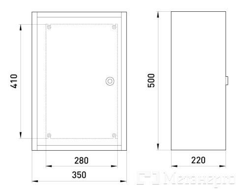 Б00012698 Бокс монтажний навісний БМ-50 (стекло)+П (350х500х220) IP54 - Метенерго Б00012698 Бокс монтажний навісний БМ-50 (стекло)+П (350х500х220) IP54 - Метенерго