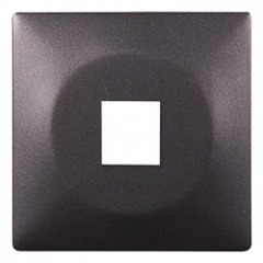 ins0040028 Панель e.lux.16111L.pn.anthracite для розетки одинарной под Jack RJ12 или RJ45, "антрацит" - Метэнерго