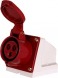 p012001 Силовая розетка стационарная e.socket.pro.3.16, 3п., 220В, 16А (113) - Метэнерго