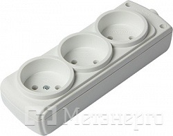 s042101 Колодка e.t.es.3 3 гнізда, без з/к - Метенерго s042101 Колодка e.t.es.3 3 гнізда, без з/к - Метенерго