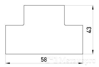 s5033015 Т-з'єднувач e.trunking.t.channel.stand.25.25 для короба 25х25мм - Метенерго s5033015 Т-з