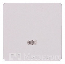 ins0020013 Клавіша e.lux.11171L.pn.l.white.shrink одинарна біла з підсвіткою (запаяна в п/е) - Метенерго