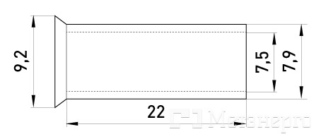 s4038017 Неизолированный наконечник e.terminal.stand.en.25.22 250 кв.мм L=22 мм - Метэнерго