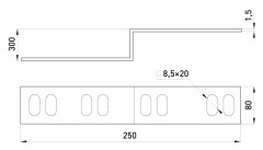 430-8P-L Левосторонняя редукция легкая 300х80 мм - Метэнерго