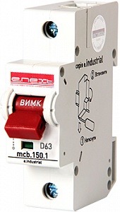 i0630001 Модульный автоматический выключатель e.industrial.mcb.150.1.D63, 1p, 63A, D, 15кA - Метэнерго i0630001 Модульный автоматический выключатель e.industrial.mcb.150.1.D63, 1p, 63A, D, 15кA - Метэнерго