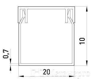 s033004 Короб пластиковий e.trunking.stand.20.10, 20х10мм, 2м - Метенерго s033004 Короб пластиковий e.trunking.stand.20.10, 20х10мм, 2м - Метенерго