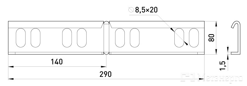 901-8A1 Горизонтальний шарнірний з