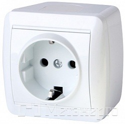 s035054 Розетка одинарна e.aqua.1230.gr з з/к, для зовнішнього монтажу, IP20, без кришки - Метенерго s035054 Розетка одинарна e.aqua.1230.gr з з/к, для зовнішнього монтажу, IP20, без кришки - Метенерго