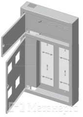 Б00013684 Щит поверховий навісний ЩЭ-3-01Н под 1-фазні лічильникі без слаботочного відсіка цільнокорпусний (640 х 940 х 140) - Метенерго