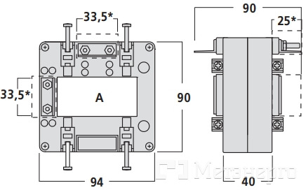 TASL50C500 Трансформатор тока TAS65 32x65 (65х32) 500/5А (кл.0,5=8 ВА) - Метэнерго TASL50C500 Трансформатор тока TAS65 32x65 (65х32) 500/5А (кл.0,5=8 ВА) - Метэнерго