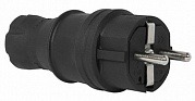 s9100023 Вилка прямая каучуковая e.plug.rubber.028.16, с з/к, 16А - Метэнерго