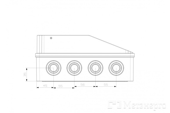 MD9211 Бокс под автоматы,6 модулей и 1 силовую розетку, 260x150x120, IP54 - Метэнерго