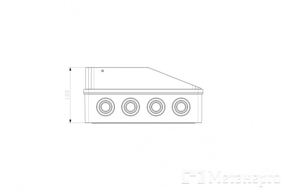 MD9211 Бокс под автоматы,6 модулей и 1 силовую розетку, 260x150x120, IP54 - Метэнерго