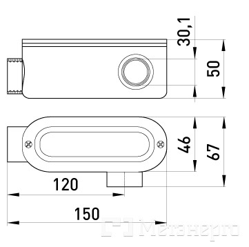 i0540003 Соединитель ревизионный Г-образный e.industrial.pipe.db.revise.elbow.1" для труб 1" - Метэнерго i0540003 Соединитель ревизионный Г-образный e.industrial.pipe.db.revise.elbow.1" для труб 1" - Метэнерго