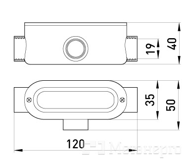 i0560001 Соединитель ревизионный Т-образный e.industrial.pipe.db.revise.t.1/2" для труб 1/2" - Метэнерго i0560001 Соединитель ревизионный Т-образный e.industrial.pipe.db.revise.t.1/2" для труб 1/2" - Метэнерго