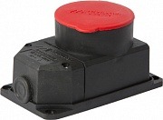 s9100034 Силова розетка стаціонарна с захистною кришкою каучукова e.socket.rubber.072.32, 4п., 32А - Метенерго